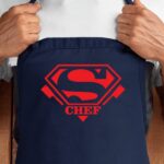 Volwassen schort (deels printbaar) – Super Chef
